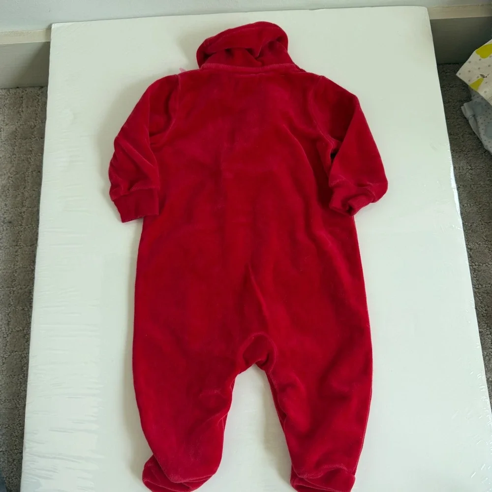 Ralph‎ Lauren Long Sleeve Red Footie One Piece Size 9 Months